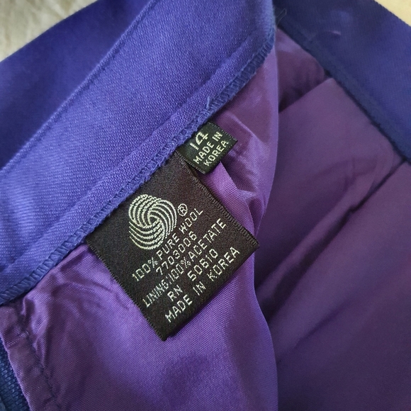 Vintage Wool Pencil Skirt Sz L - Picture 6 of 7